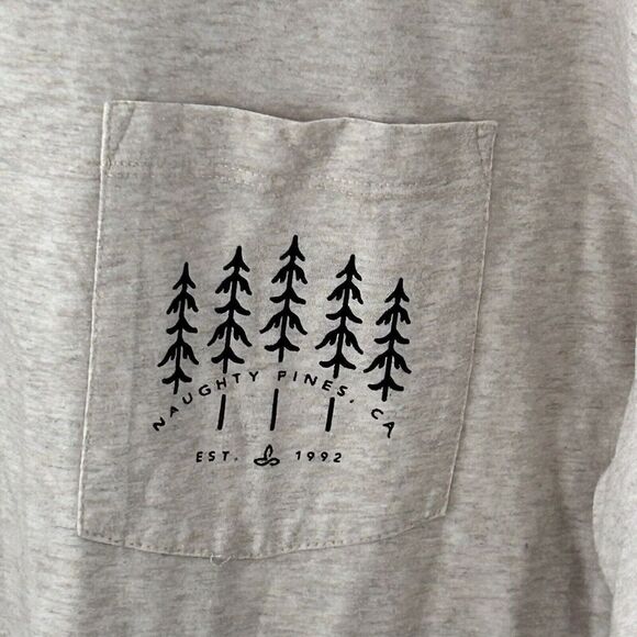 Men's Prana T-Shirt Size XL Naughty Pines CA Chest Pocket Motorcycle Tee - Picture 3 of 6